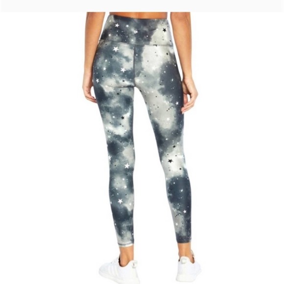 Wildfox Pants - NWT Wildfox Sweat High Rise Black/White Stars & Clouds Leggings size medium